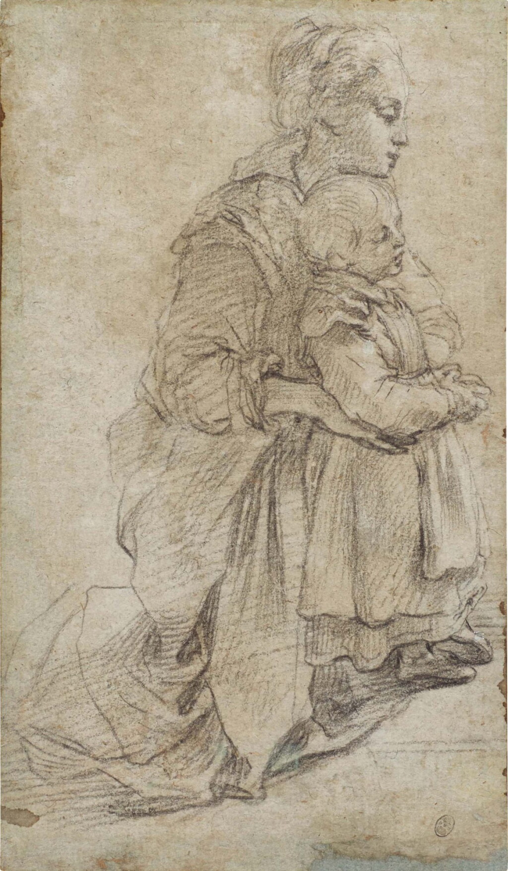 View full screen - View 1 of Lot 187. ATTRIBUTED TO FRANCESCO VANNI | A MOTHER AND CHILD .