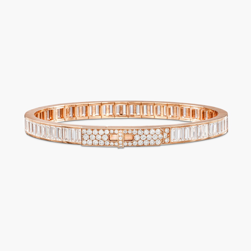 View full screen - View 1 of Lot 1617. Diamond 'Kelly' Bracelet | 愛馬仕 | 鑽石 'Kelly' 手鐲.