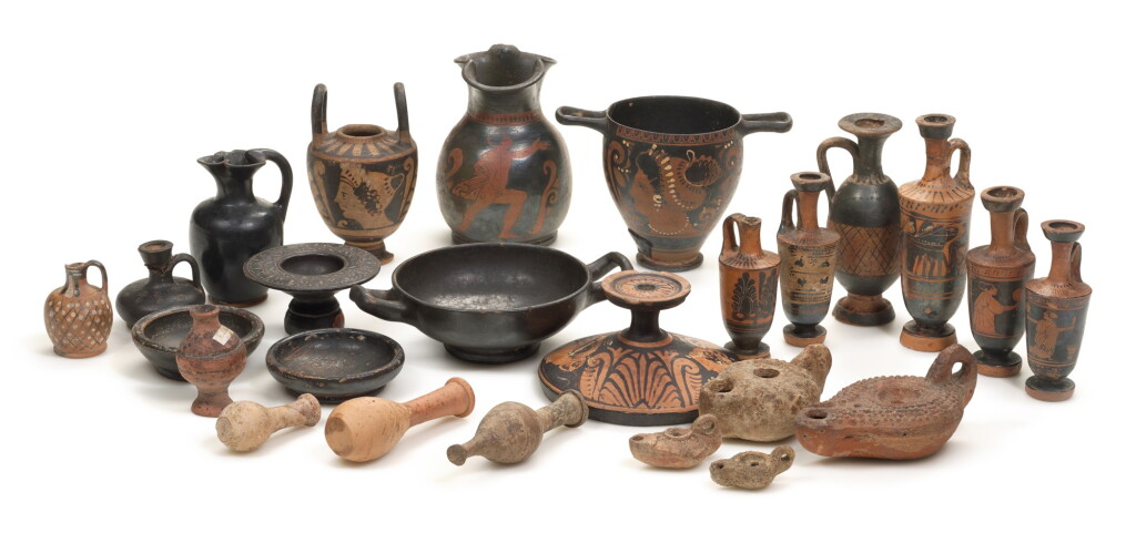 View full screen - View 1 of Lot 2. A GROUP OF GREEK POTTERY VESSELS, 5TH/3RD CENTURY B.C..