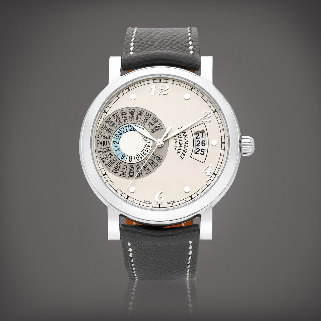 View full screen - View 1 of Lot 8925. Hora Mundi II | A limited edition stainless steel world time wristwatch with date, Circa 2005 | Hora Mundi II | 限量版精鋼世界時間腕錶,備日期顯示,約2005年製.