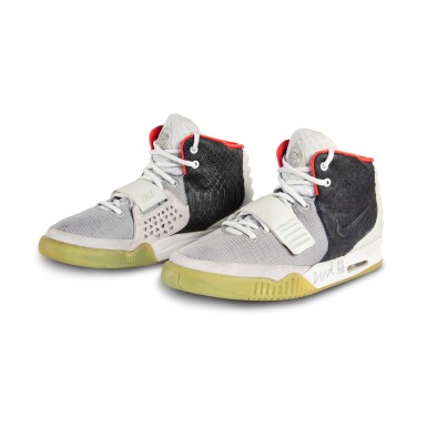 View full screen - View 1 of Lot 38. Nike Air Yeezy 2 'Mismatch' Sample Signed by Kanye West | Size 12.