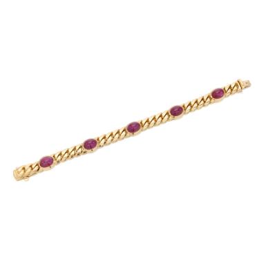 View full screen - View 1 of Lot 61. Ruby bracelet (Bracciale in rubini).