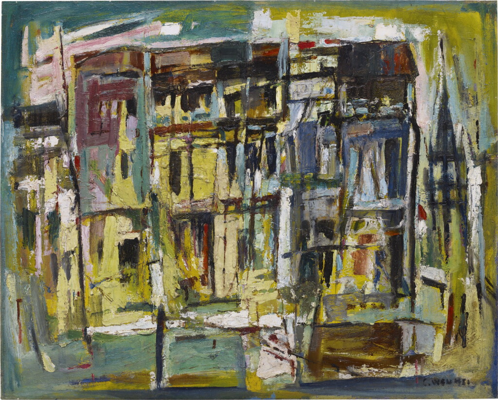 View full screen - View 1 of Lot 1055. CHEN WEN HSI 陳文希 | SINGAPORE RIVER SCENE 新加坡河景.