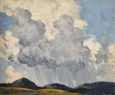 View full screen - View 1 of Lot 3. PAUL HENRY, R.H.A., R.U.A. | SHOWERY DAY, CONNEMARA.