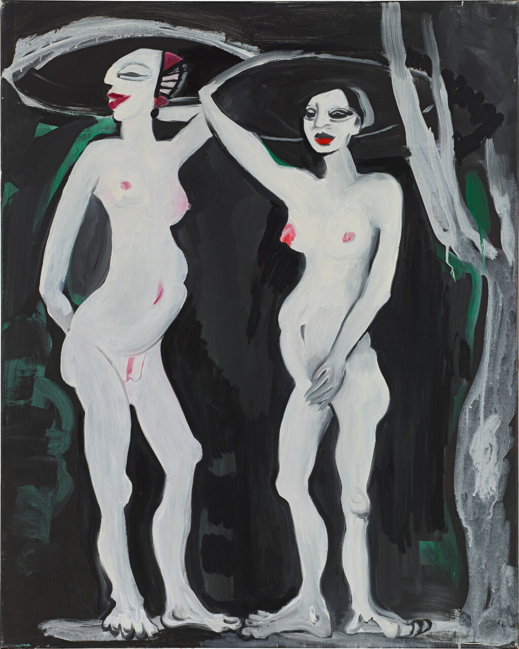 View full screen - View 1 of Lot 59. Zwei Akte mit Hut (Two Nudes with Hat).