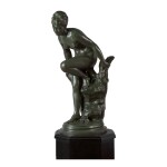ALBERT DESANFANS | YOUNG BATHER RESTING ON A TREE STUMP