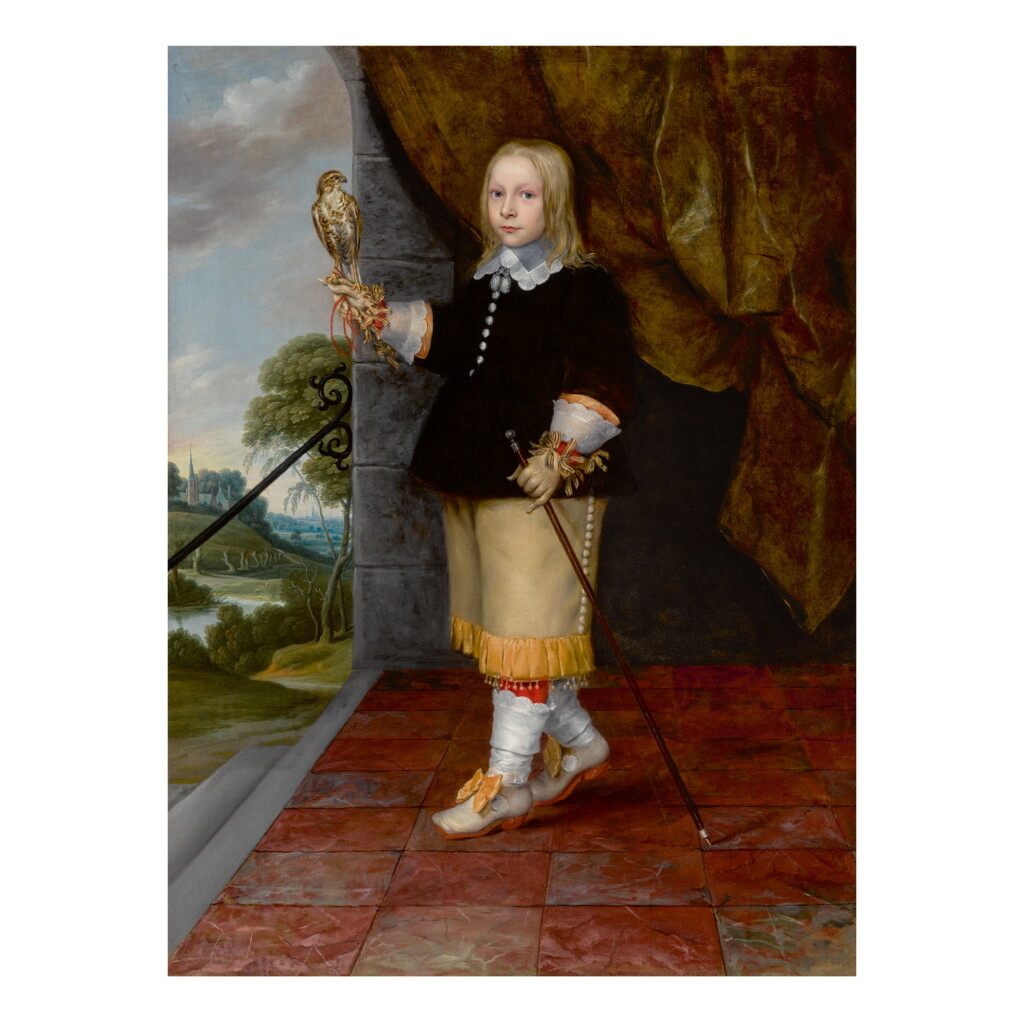 全萤幕检视 - 查看34LUDOLF DE JONGH | PORTRAIT OF A YOUNG BOY, FULL LENGTH, HOLDING A KESTREL 的1