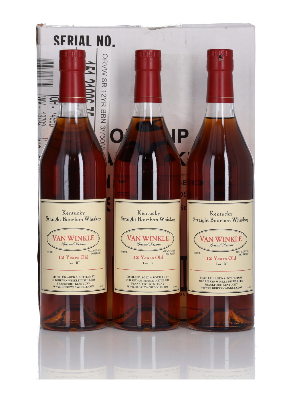 View full screen - View 1 of Lot 95. Van Winkle 12 Year Old Special Reserve Lot "B" 90.4 Proof NV (3 Bottles 75cl).