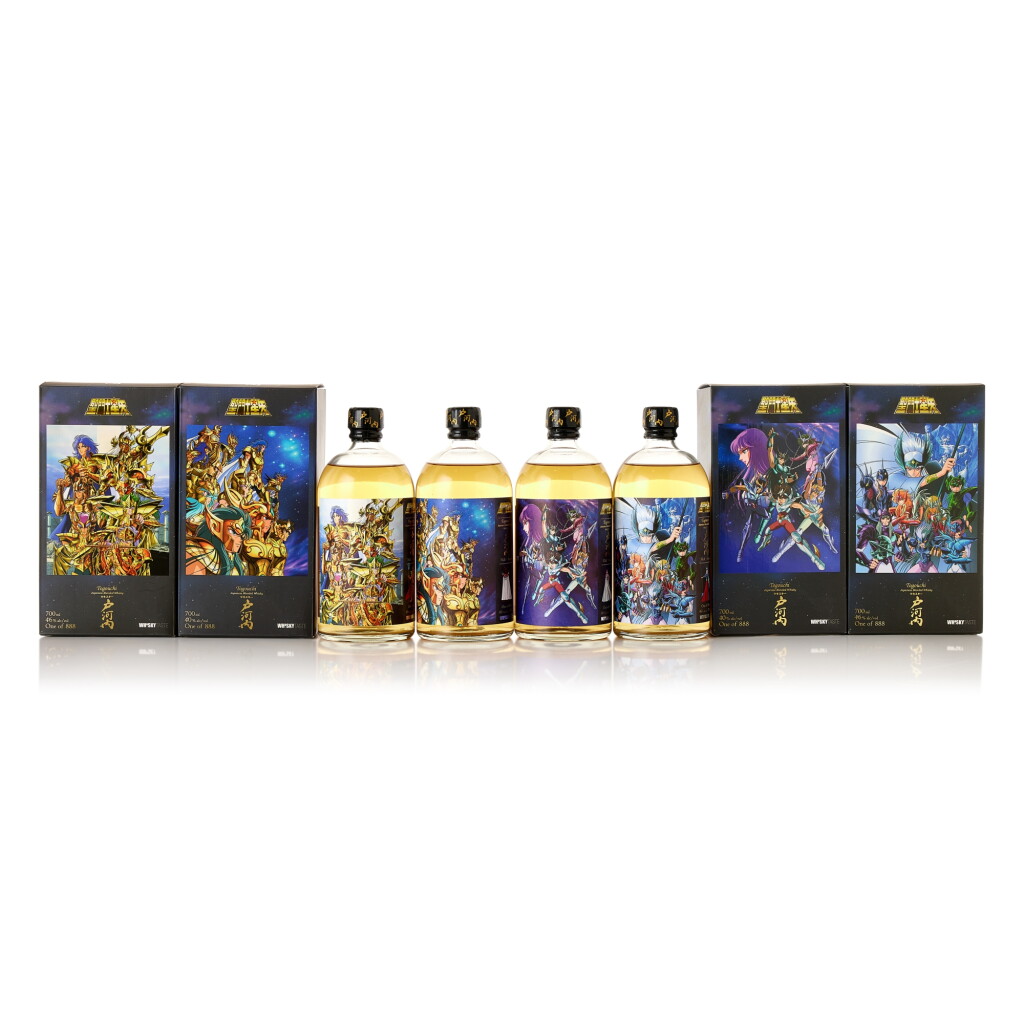 View full screen - View 1 of Lot 9259. 戶河內 Togouchi Japanese Blended Whisky Saint Seiya Set NV (4 BT70).