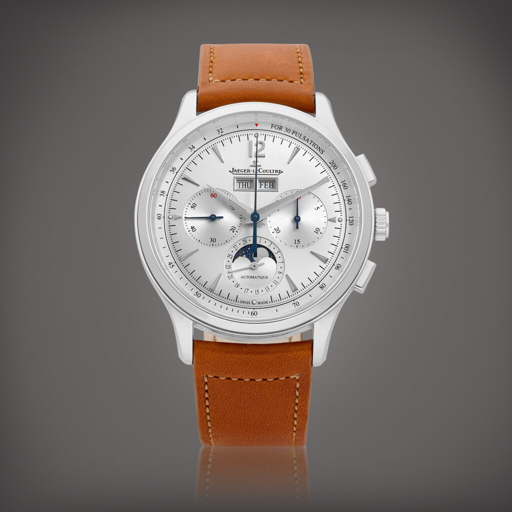 View full screen - View 1 of Lot 8871. Master Control, Reference Q4138420 | A stainless steel triple calendar chronograph wristwatch with moon phases, Circa 2022 | 積家 | Master Control 型號Q4138420 | 精鋼全日曆計時腕錶,備月相,約2022年製.