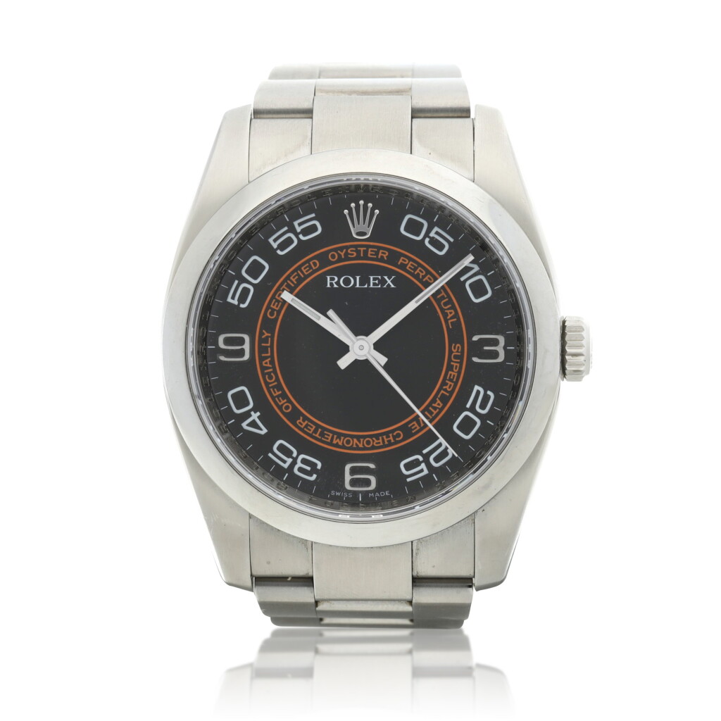 View full screen - View 1 of Lot 64. Reference 116000 Oyster Perpetual A stainless steel automatic wristwatch with bracelet, Circa 2007.