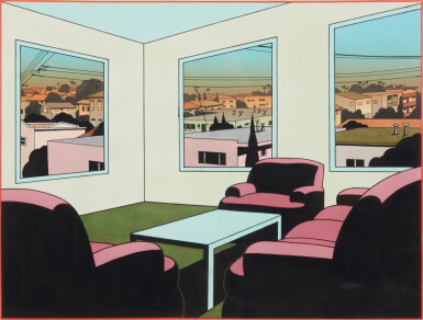 View full screen - View 1 of Lot 556. KEN PRICE | UNTITLED (LIVING ROOM - SUBURBIA).