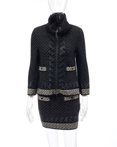 View full screen - View 1 of Lot 164. Embellished cashmere ensemble.