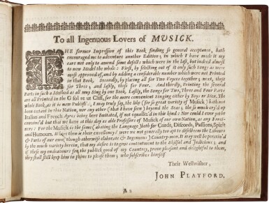 View full screen - View 1 of Lot 83. J. Playford. The Musical Companion, In Two Books, 1673.