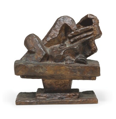 View full screen - View 1 of Lot 75. JACQUES LIPCHITZ | FEMME À LA GUITARE, MAQUETTE NO. 2.