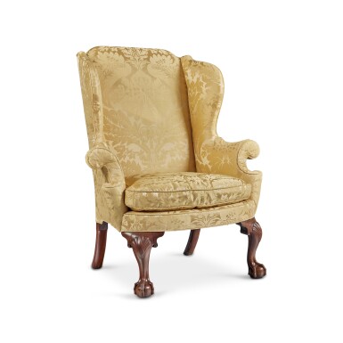 View full screen - View 1 of Lot 826. Very Fine and Rare Chippendale Shell-Carved Mahogany Easy Chair, Philadelphia, Pennsylvania, Circa 1755.