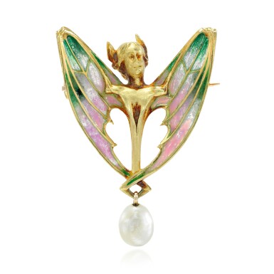 View full screen - View 1 of Lot 5. LUCIEN GAUTRAIT | ENAMEL BROOCH.