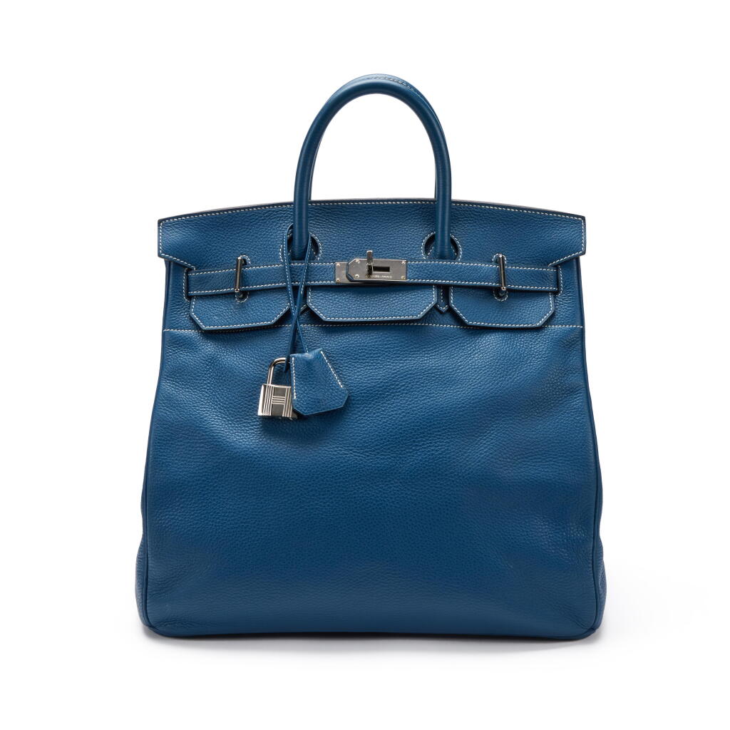 View full screen - View 1 of Lot 38. Bleu Thalassa Clemence Haut a Courroies HAC Birkin 40 Palladium Hardware, 2003.