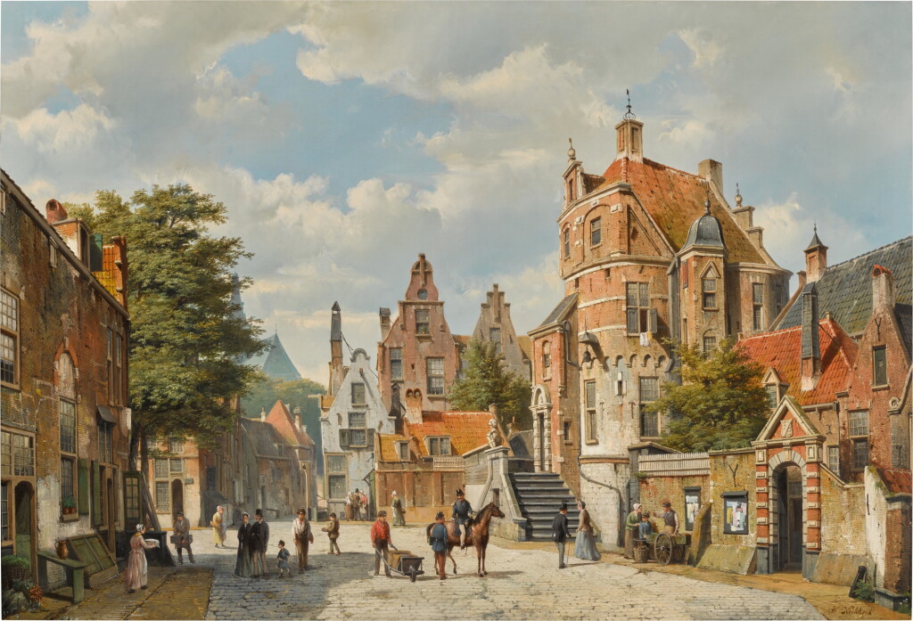 View full screen - View 1 of Lot 827. Sunshine in a Dutch street.