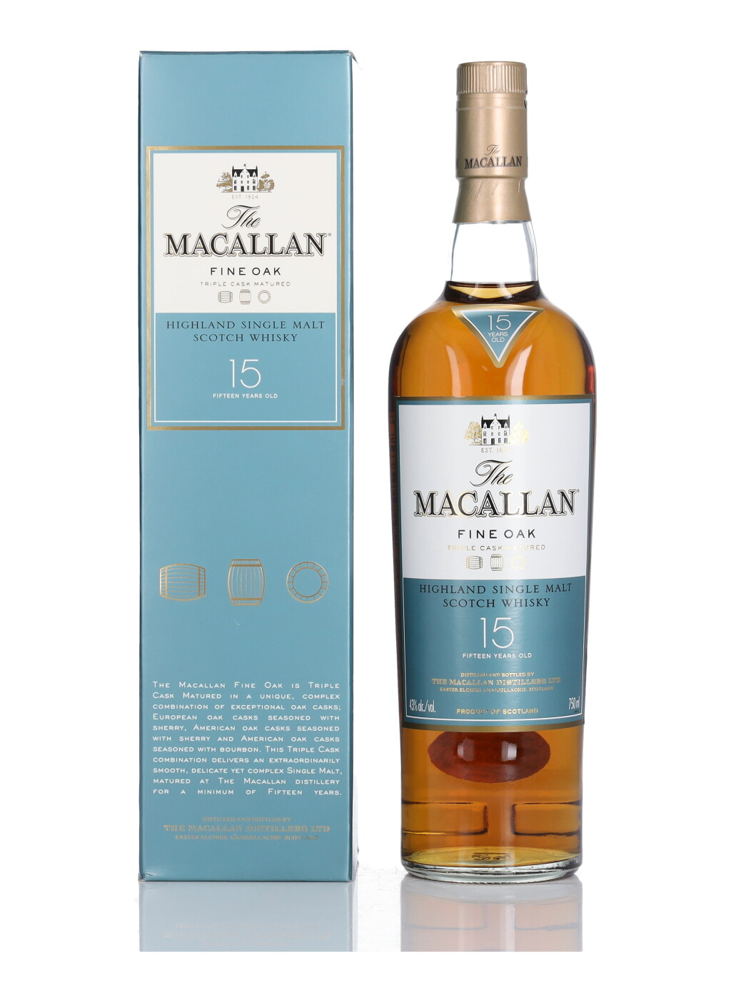 View full screen - View 1 of Lot 18. The Macallan Fine Oak 15 Year Old 43.0 abv NV (1 BT 75cl).