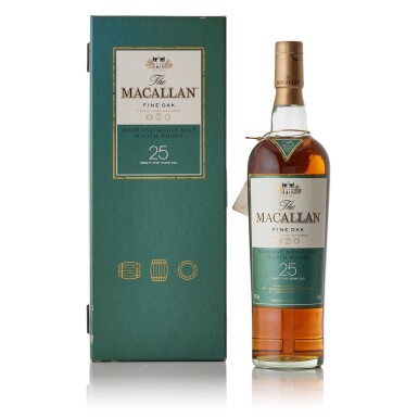 View full screen - View 1 of Lot 6026. The Macallan 25 Year Old Fine Oak Triple Cask 43.0 abv NV (1 BT70).