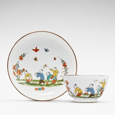 View full screen - View 1 of Lot 44. A Meissen teabowl and saucer, Circa 1730.