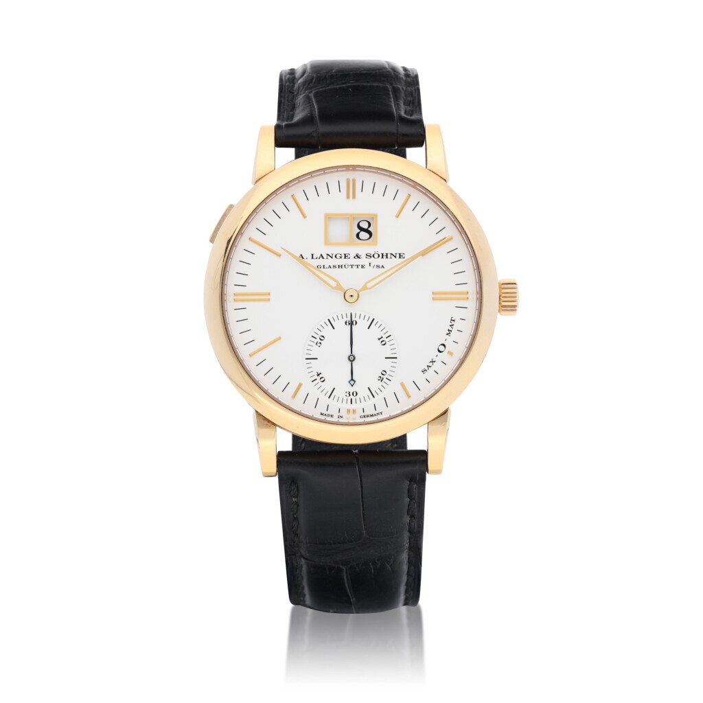 View full screen - View 1 of Lot 9320. A. Lange & Söhne | Langematik mit Grossdatum, Reference 308.032 A pink gold wristwatch with outsize date, Circa 2004 | 朗格 | Langematik mit Grossdatum 型號308.032 粉紅金腕錶,備大日曆顯示,約2004年製.