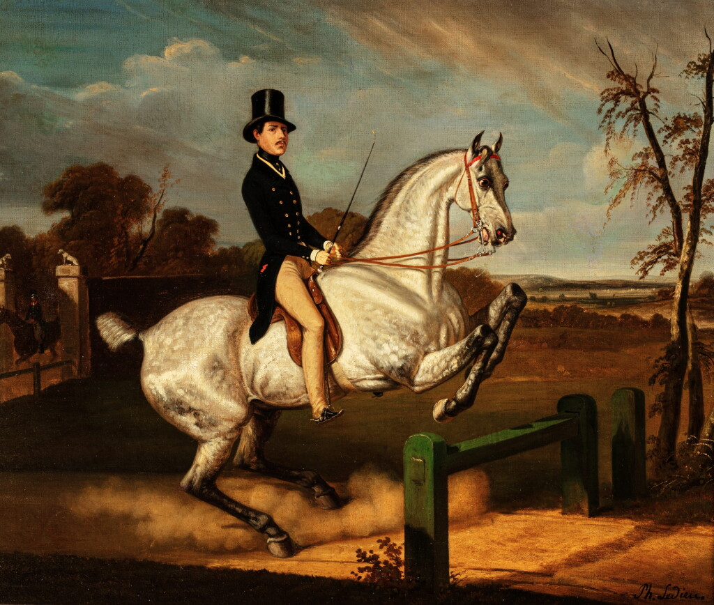 View full screen - View 1 of Lot 78. Philippe Ledieu , Equestrian portrait | Portrait équestre.