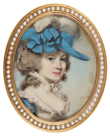 View full screen - View 1 of Lot 313. GEORGE ENGLEHEART | PORTRAIT OF A LADY, TRADITIONALLY IDENTIFIED AS ELIZABETH FARREN, LATER COUNTESS OF DERBY, CIRCA 1790.