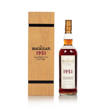 View full screen - View 1 of Lot 35. The Macallan Over 49 Years Old 48.8 ABV 1951 (1 BT75).