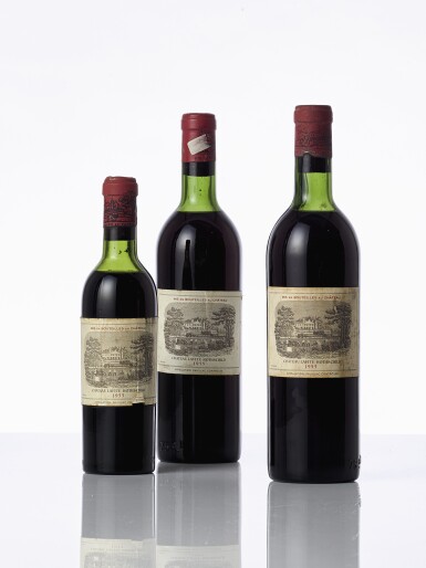 View full screen - View 1 of Lot 6559. Château Lafite 1955 (2 BT, 1 HB).