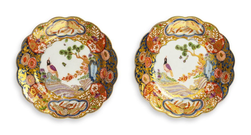 View full screen - View 1 of Lot 126. A Pair of Meissen Imari Scalloped Plates, Circa 1740.