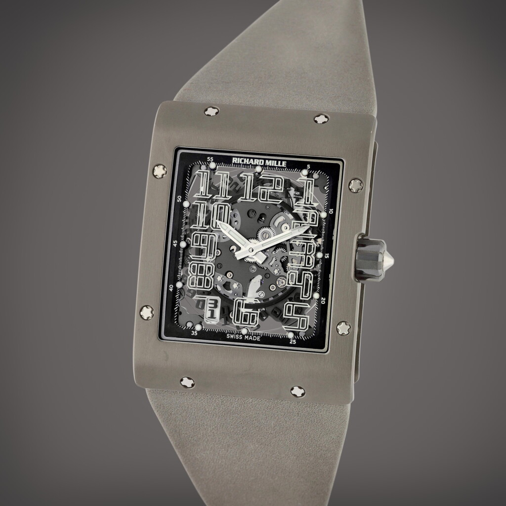 View full screen - View 1 of Lot 170. Reference RM016 AH Ti | A titanium skeletonized automatic wristwatch with date, Circa 2015.