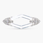 Art Deco Rock Crystal and Diamond Jabot Brooch