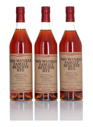 View full screen - View 1 of Lot 132. Van Winkle 13 Year Old Family Reserve Rye 95.6 Proof NV (3 Bottles 75cl).