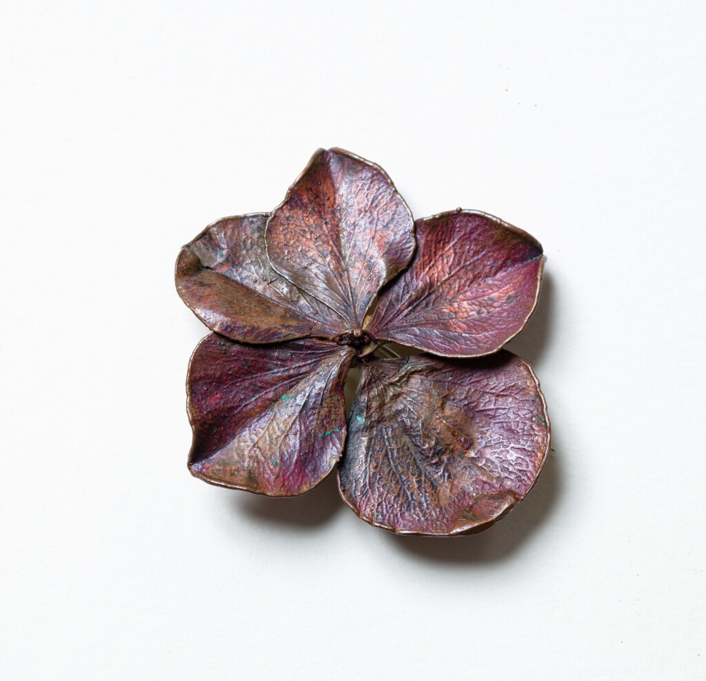 View full screen - View 1 of Lot 79. Unique Hydrangea brooch, circa 1980.