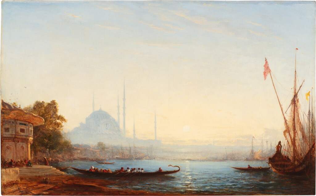 View full screen - View 1 of Lot 45. Sunset on the Bosphorus, Constantinople.