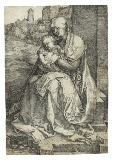 View full screen - View 1 of Lot 15. Madonna by the Wall (B. 40; M., Holl. 36).