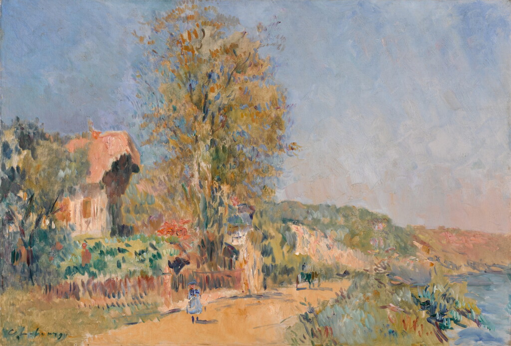 View full screen - View 1 of Lot 29. Bord de Seine en aval de Rouen.
