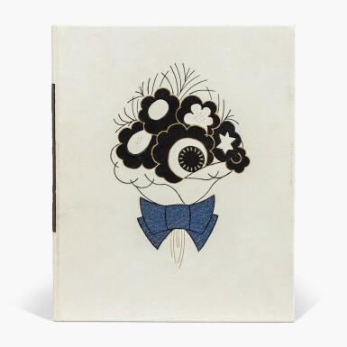 View full screen - View 1 of Lot 103. Le Nouvel Imagier. 1914-1920. 3 fascicules en un volume. Reliure florale sur vélin ivoire de Robert Bonfils. Édition originale, en tirage sur vélin d'Arches. De la bibliothèque Félix Marcilhac..