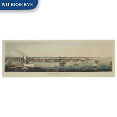 View full screen - View 1 of Lot 498. Panoramic View of New York Taken from the North River.