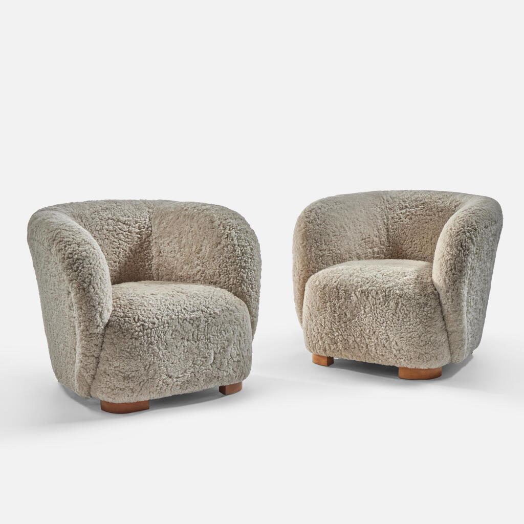 View full screen - View 1 of Lot 756. Pair of Armchairs.