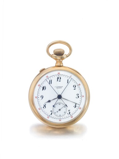 View full screen - View 1 of Lot 108. C.H. MEYLAN | A YELLOW GOLD OPEN FACED SPLIT SECONDS CHRONOGRAPH WATCH CIRCA 1910.