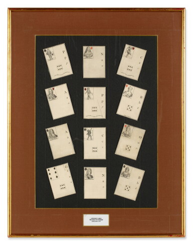 View full screen - View 1 of Lot 390. (Playing Cards); Thomas Foubert — A deck of "The Litterary Cards...".