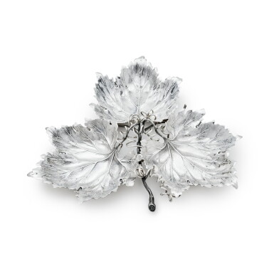 View full screen - View 1 of Lot 81. An Italian silver leaf-form centerpiece, Buccellati, 20th century.