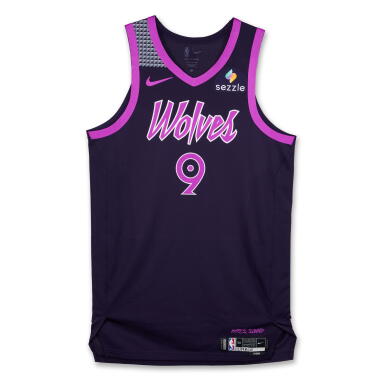 View full screen - View 1 of Lot 50. Johnny Juzang Minnesota Timberwolves 2025-2026 Game Worn City Edition Jersey.