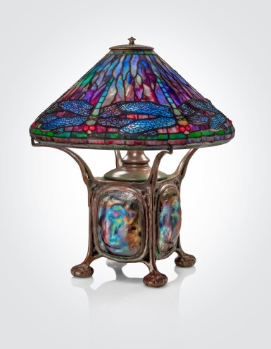 View full screen - View 1 of Lot 405. "Dragonfly" Table Lamp.