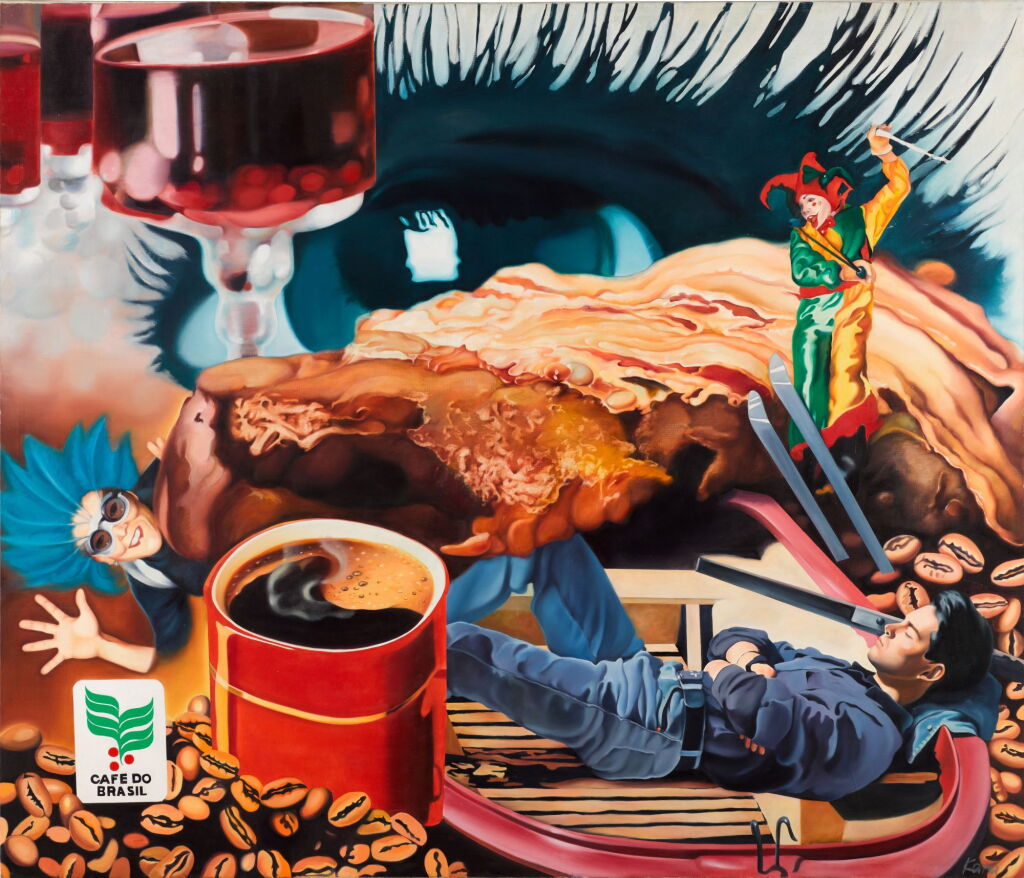 View full screen - View 1 of Lot 6. Karine Matsakyan, Coffee Dream, 1995, oil on canvas.