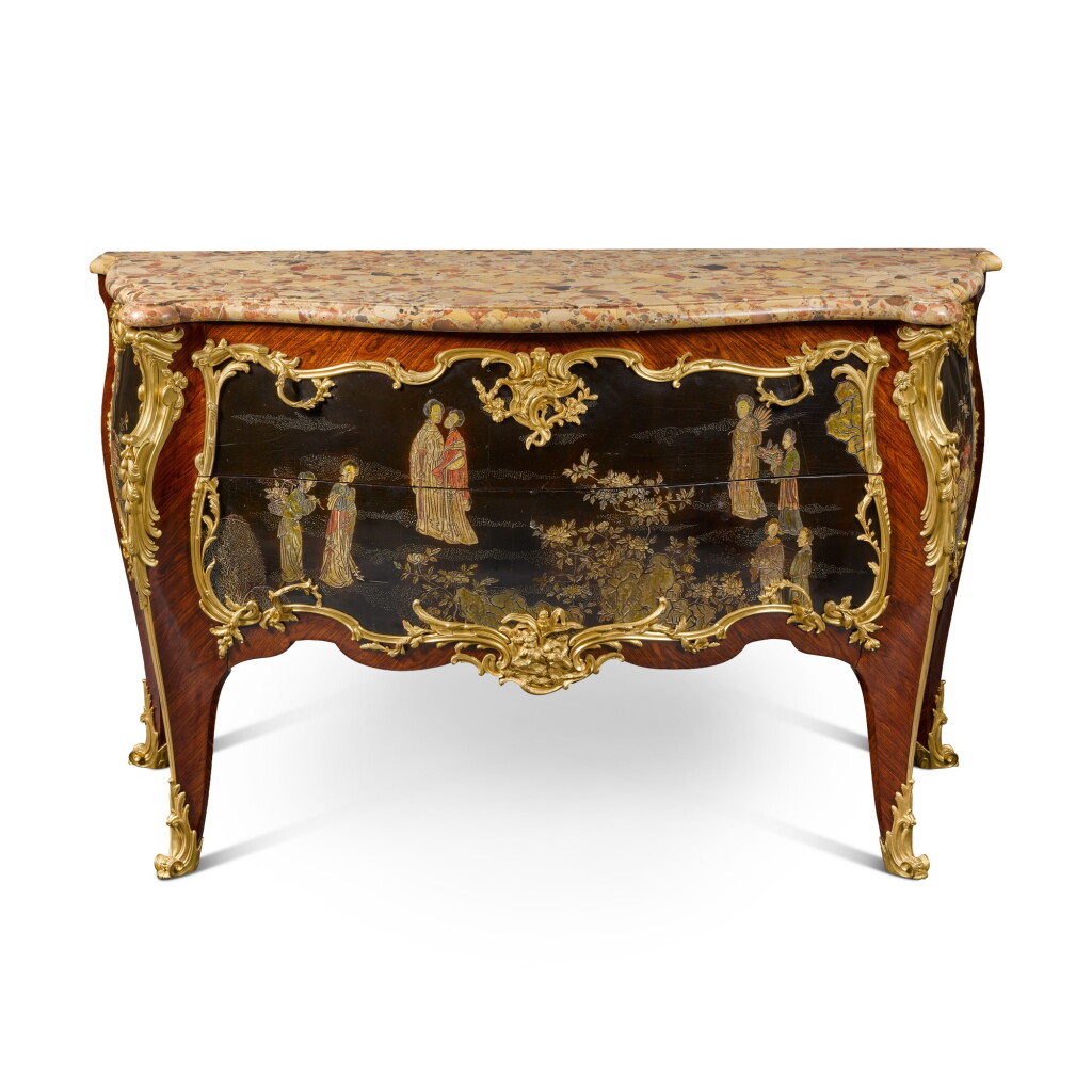 View full screen - View 1 of Lot 7. A Louis XV style gilt-bronze-mounted coromandel lacquer and rosewood commode by Paul-Charles Sormani, Paris, early 20th century.