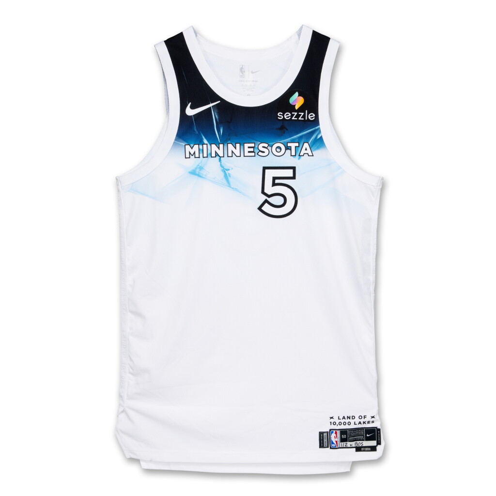 View full screen - View 1 of Lot 4. Anthony Edwards Minnesota Timberwolves 2024-2025 Game Worn City Edition Jersey .